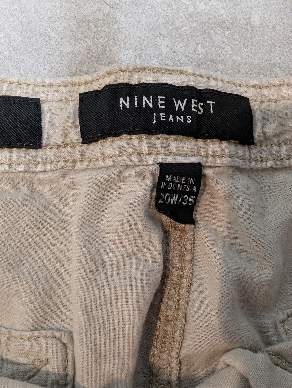 Nine West Jeans 20w Linen blend drawstring Slacks - Picture 6 of 9
